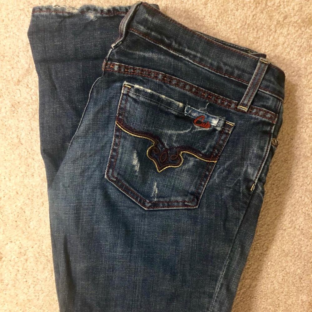 Blue cult straight legged jeans size 28